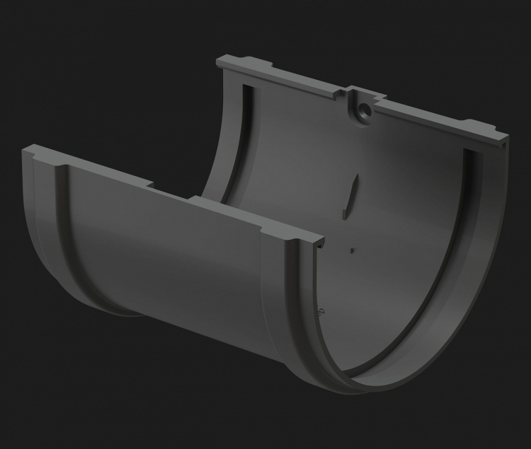 Соединитель желобов DOCKE Premium, графит