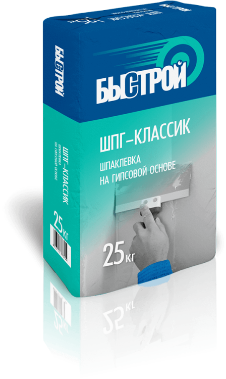 БЫСТРОЙ Шпаклевка гипсовая  ШпГ-классик, мешок 25кг/48под